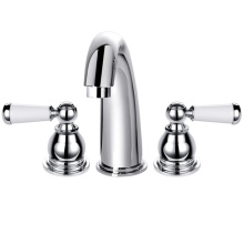 Dual brass hot saleschrome single hose  two handles basin kitchen mixer cold and hot water with ceramics handles taps